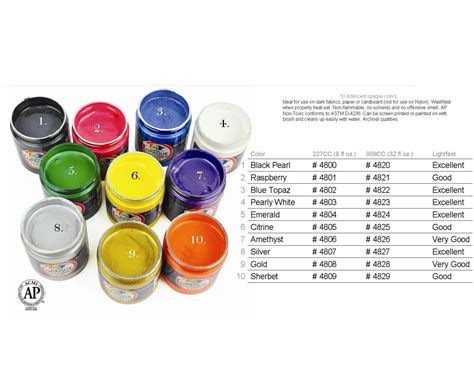 Speedball Opaque Fabric Screen Printing Ink, Metallic Color 